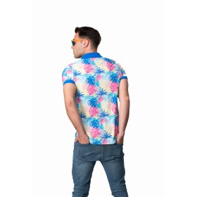 Многоцветна мъжка поло тениска от бамбук