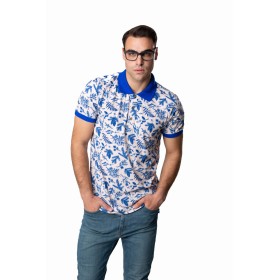 Многоцветна мъжка поло тениска от бамбук